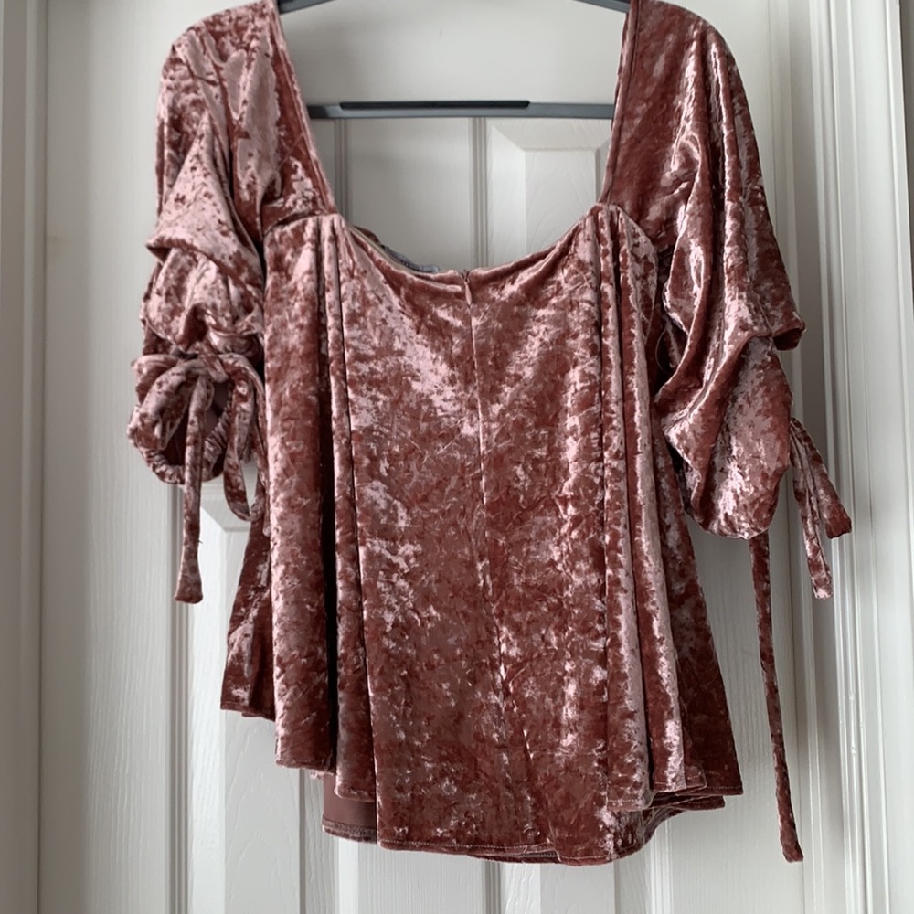 Do + Be off shoulder velvet top - Picture 13 of 16